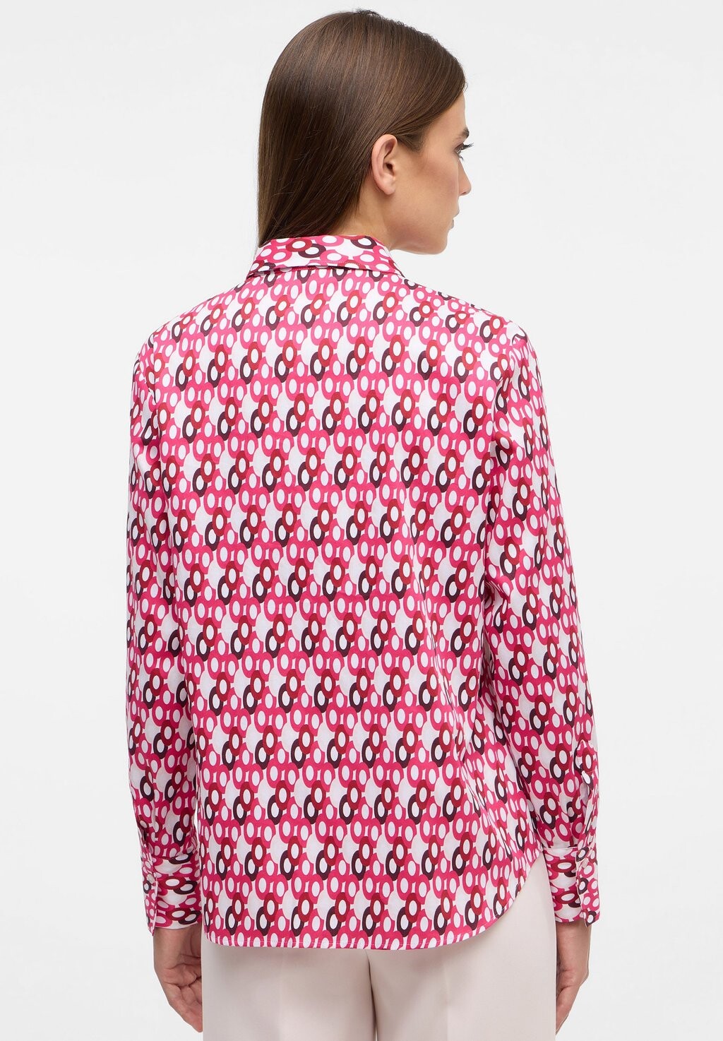 

Блузка на пуговицах PRINT REGULAR FIT Eterna, розовый