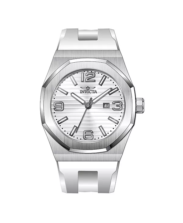 

Мужские кварцевые часы Huracan 45774 с тремя стрелками и серебристым циферблатом Invicta, white