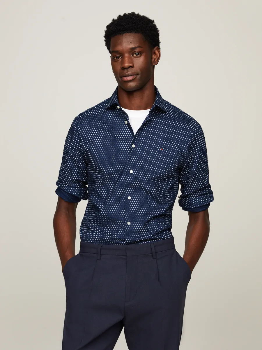 

Деловая рубашка Tommy Hilfiger "CL-W OXF CIRCLE PRINT SHIRT SF", белый