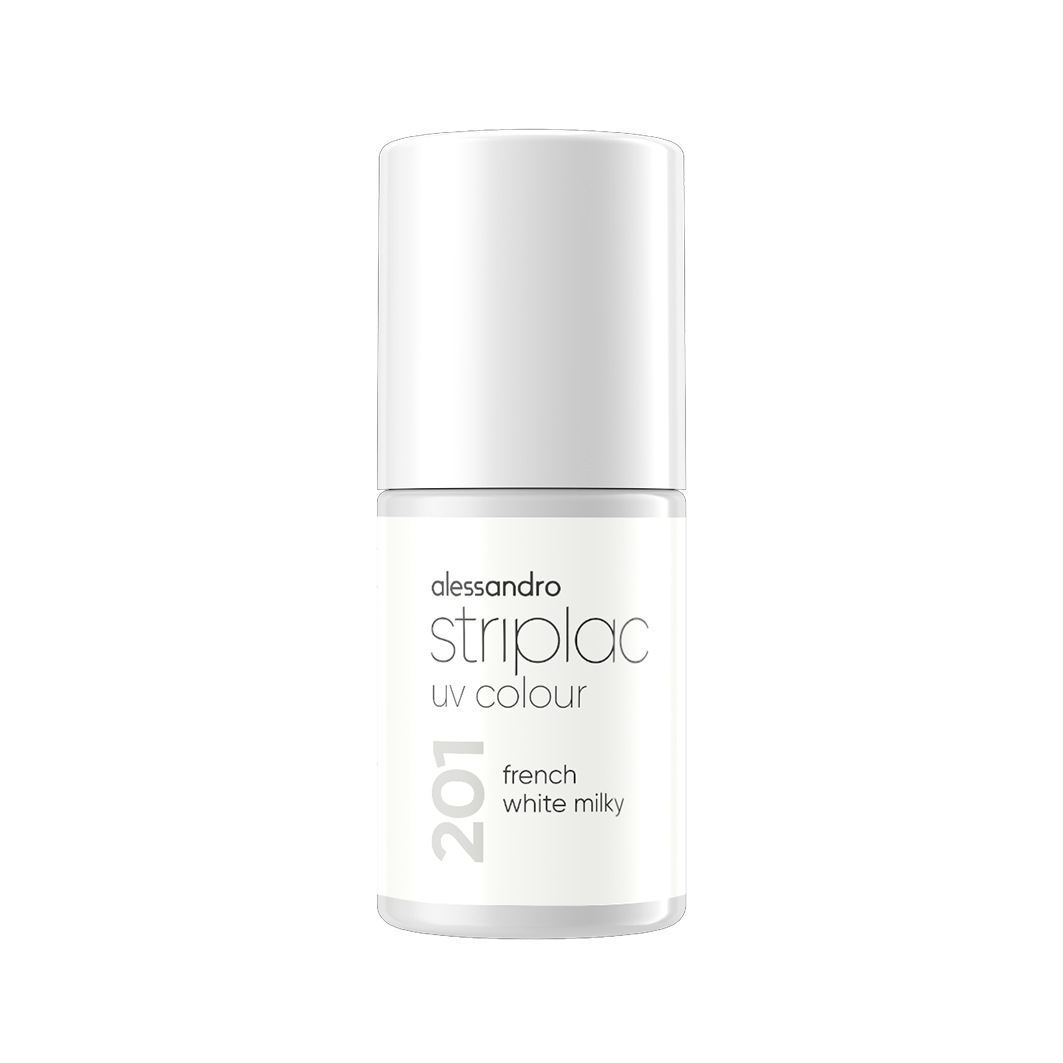 Лак для ногтей striplac uv colour Alessandro, french white milky, объем 6.5 мл