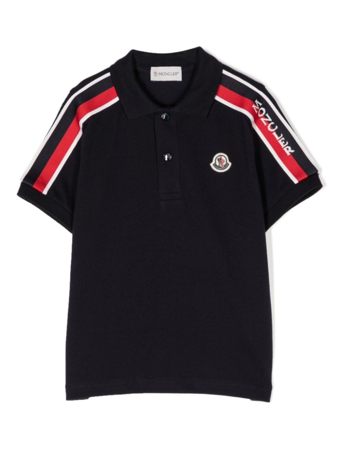 

Moncler Enfant рубашка поло с нашивкой-логотипом, синий