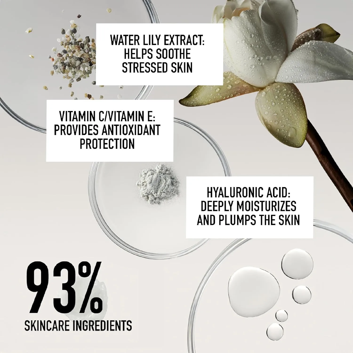 bareMinerals Original Pure Serum Radiant Natural Liquid Foundation Mineral SPF 20, увлажняющий тонирующий крем, сияющий финиш, легкая текстура, среднее покрытие, некомедогенный, веганский продукт, Deep Cool 5 — фото 4