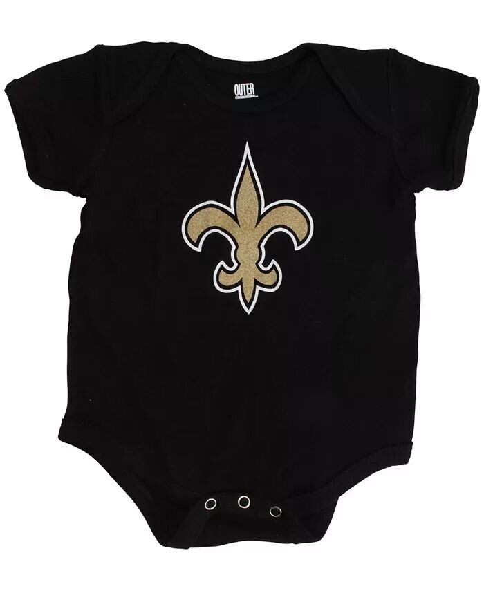 

Черное боди с логотипом New Orleans Saints Team для новорожденных Outerstuff, черный