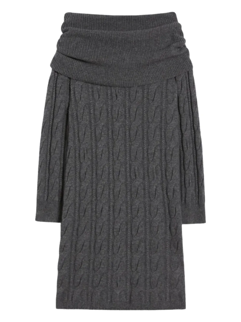 

Платье миди фактурной вязки MAX MARA, серый