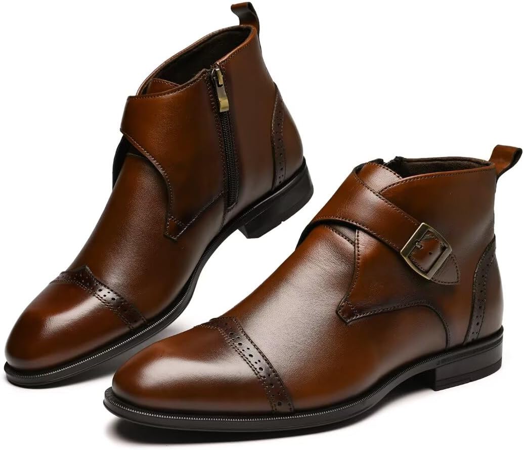 Мужские ботинки Arkbird Chukka из натуральной кожи, классические повседневные ботинки оксфордского стиля, темно-коричневый — фото 2