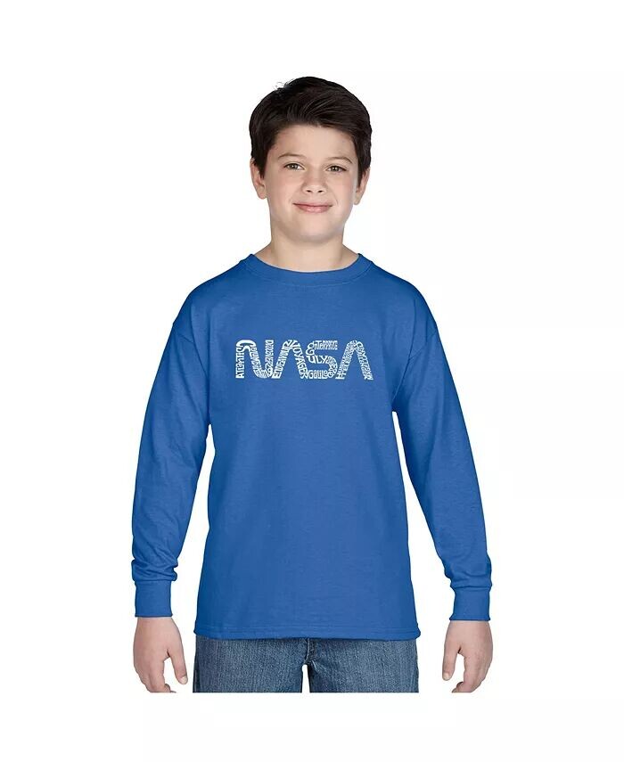 

Футболка с длинным рукавом Big Boy's Word Art — Worm Nasa La Pop Art