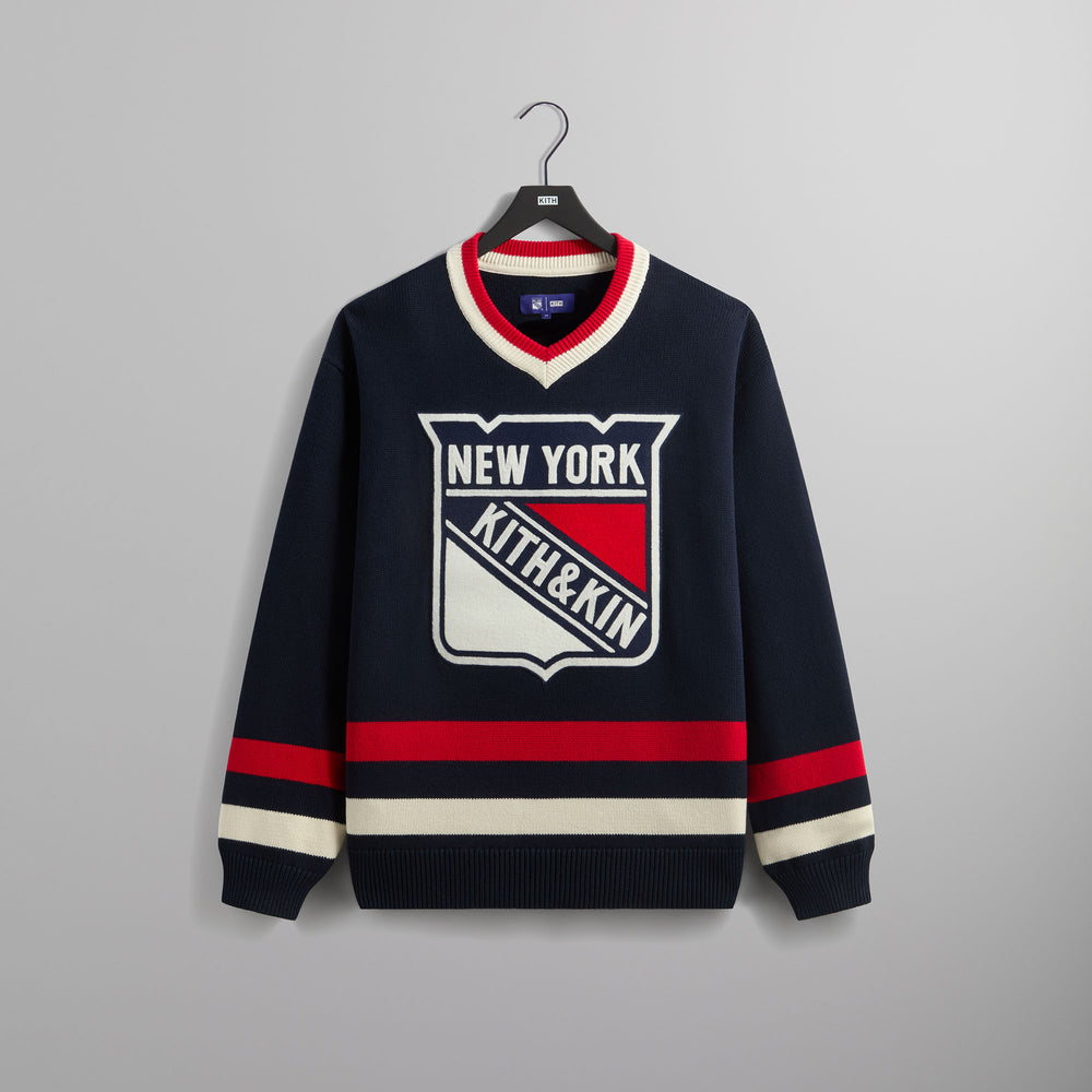 

Свитер Kith for the New York Rangers V-Neck Lewis Sweater, черный