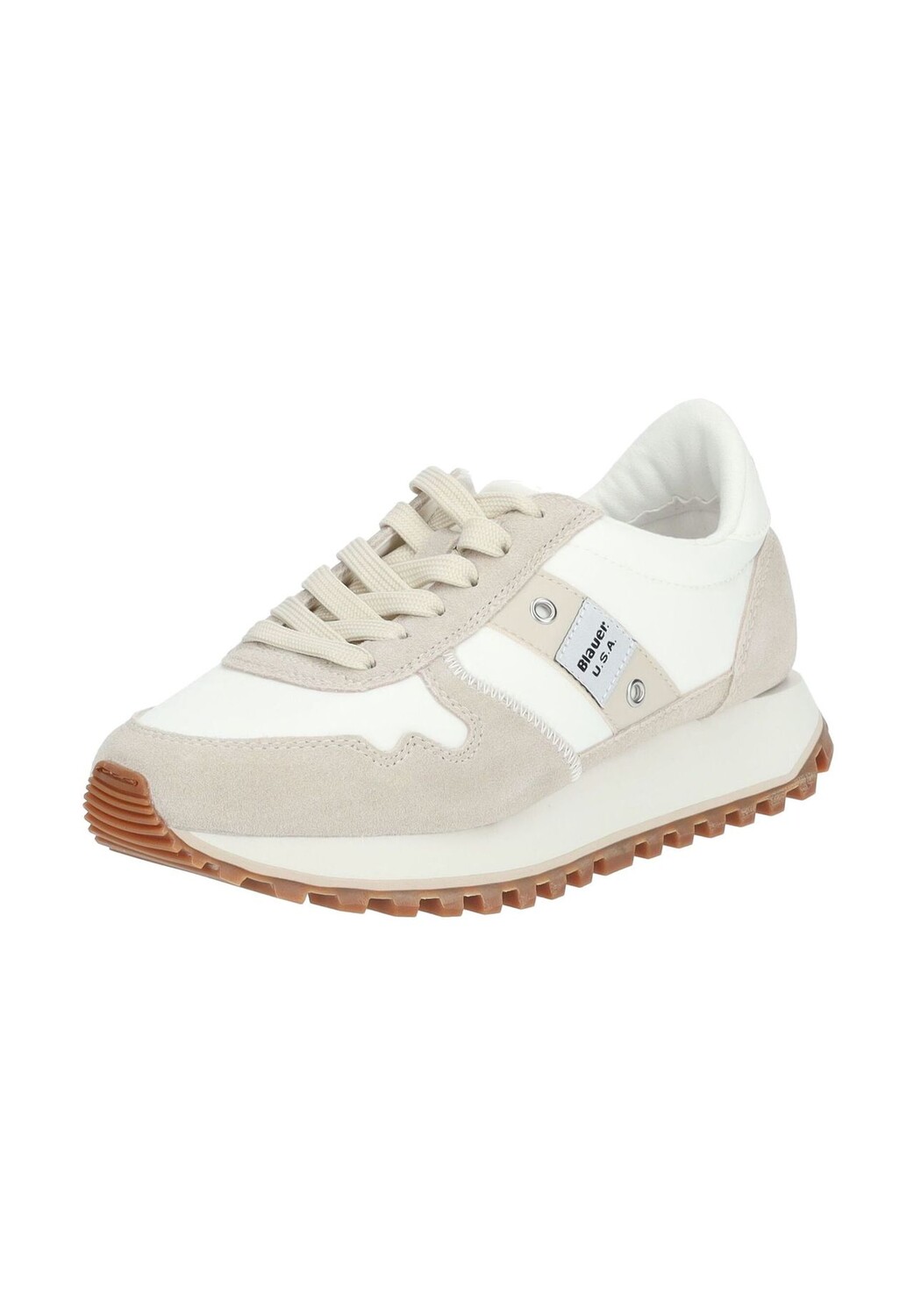 

Кроссовки из кожи/текстиля Blauer.USA, цвет Cream