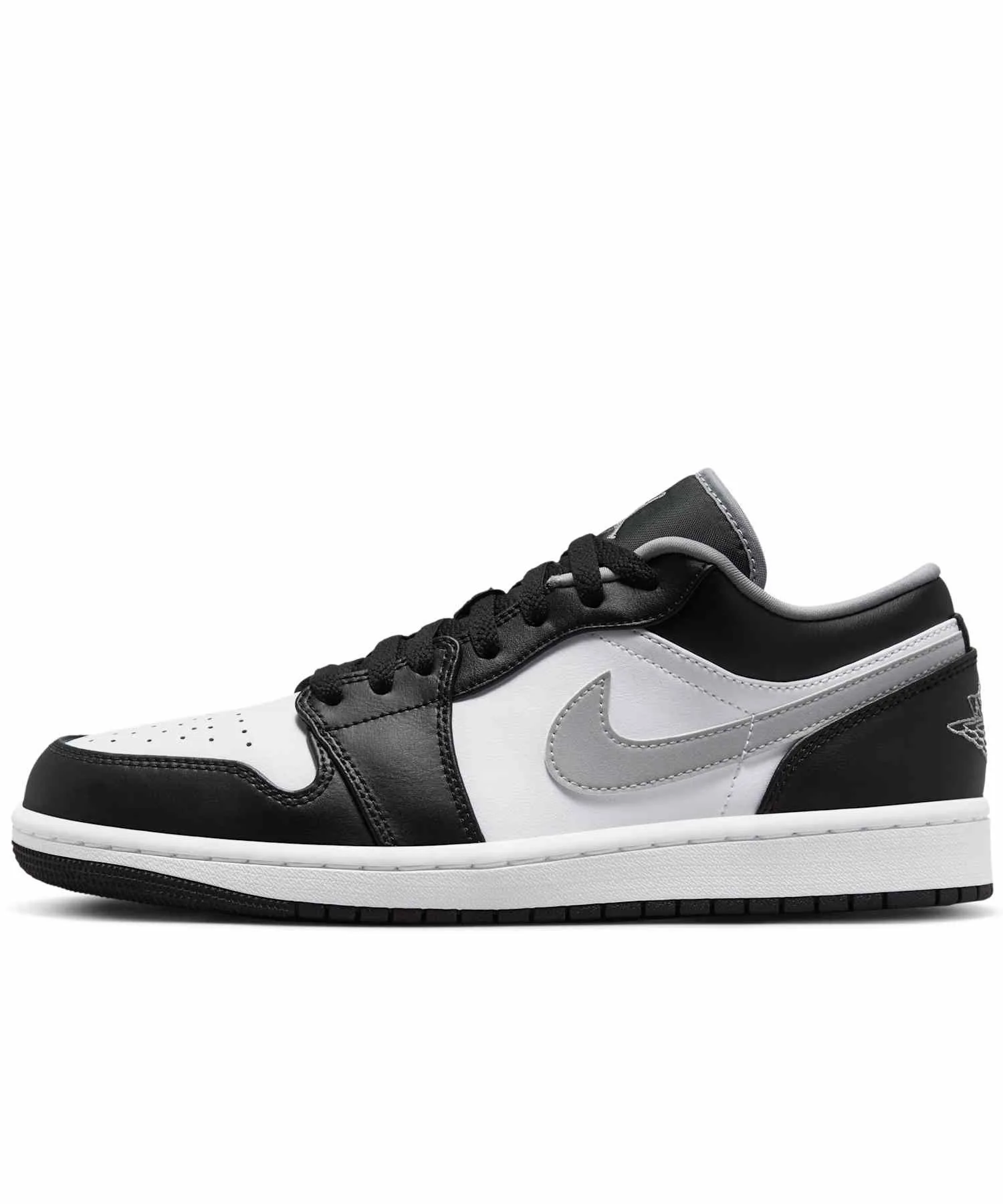 Мужские кроссовки Air Jordan 1 Low с кожаным верхом и Air-Sole JORDAN BRAND черные — фото 3