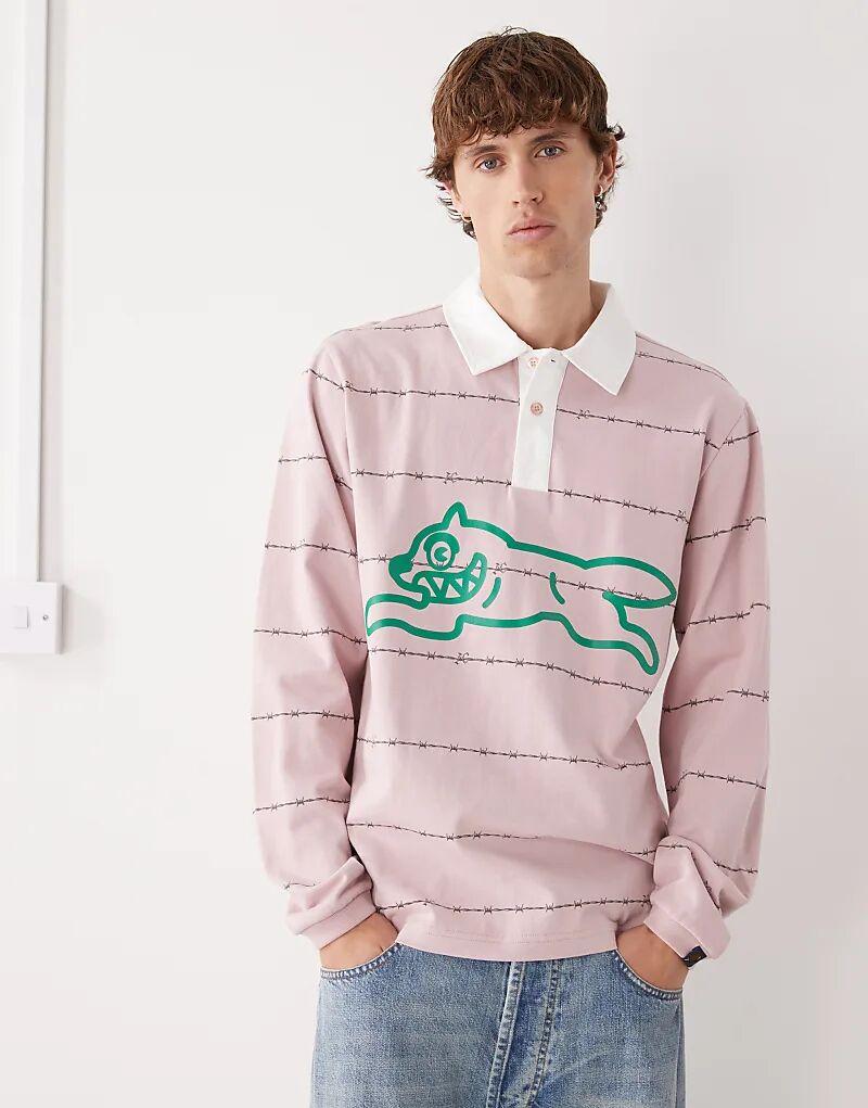 

Поло для регби с колючей проволокой для бегущей собаки Ice Cream светло-розового цвета