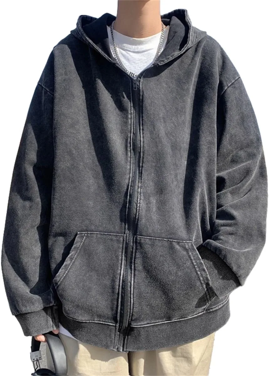 

Мужской оверсайз свитшот с молнией YUNZSXJY