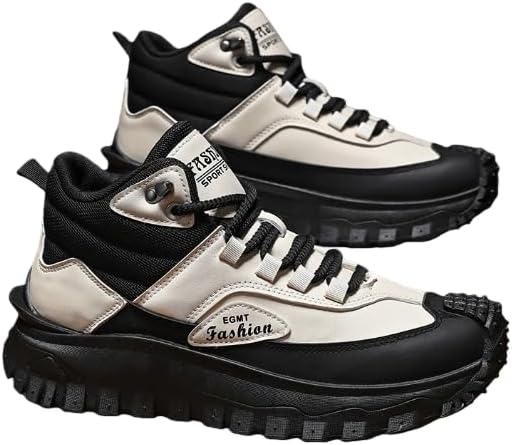 

Мужские высокие модные кроссовки, стильная повседневная обувь для ежедневного ношения, прочные ретро-кроссовки с толстой подошвой для мужчин Hhhchpm, белый/черный