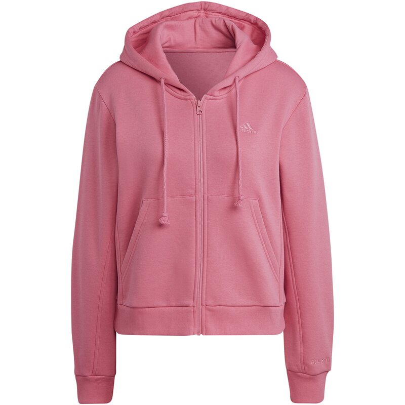 

Толстовка с капюшоном, все размеры, флис, молния по всей длине Adidas, цвет pnkfus