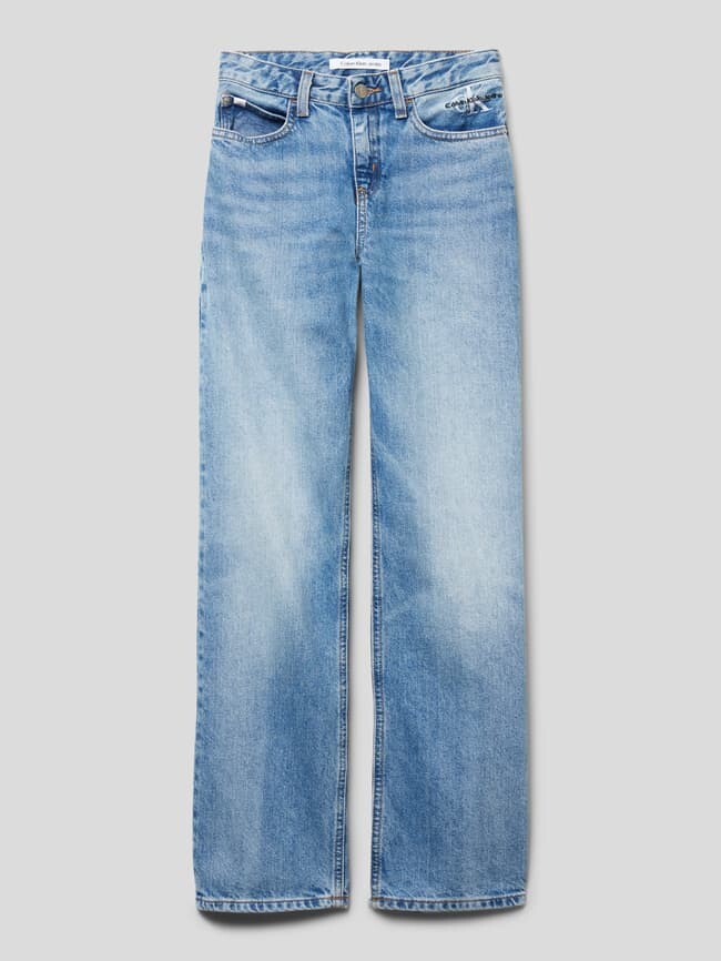 

Джинсы с нашивкой этикетки модель "РАБОТАЯ ОДЕЖДА" Calvin Klein Jeans, синий