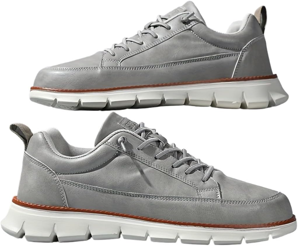 

Кожаные кроссовки Pierr Swzec, серый