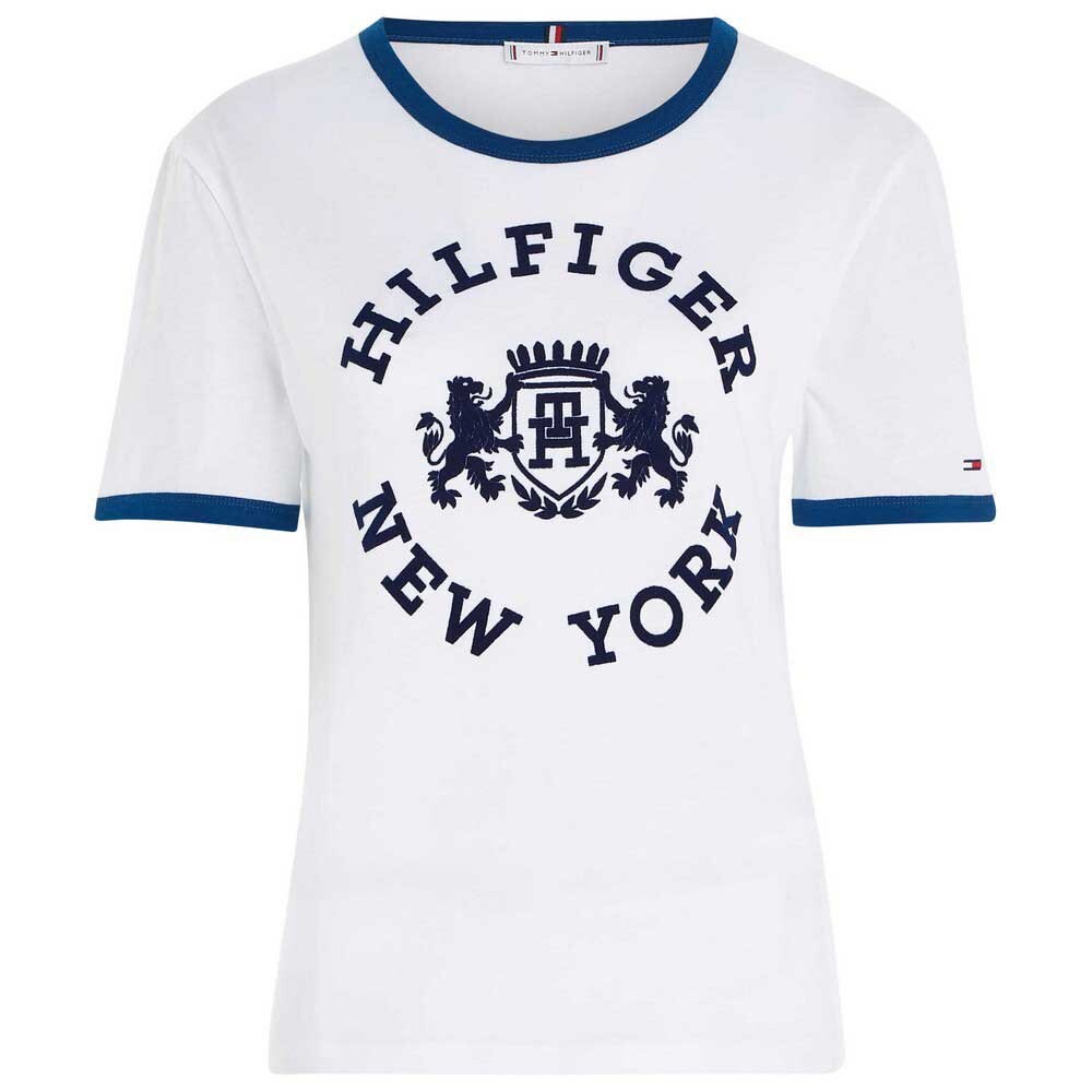 

Футболка Tommy Hilfiger Varsity Flock Regular Fit, белый