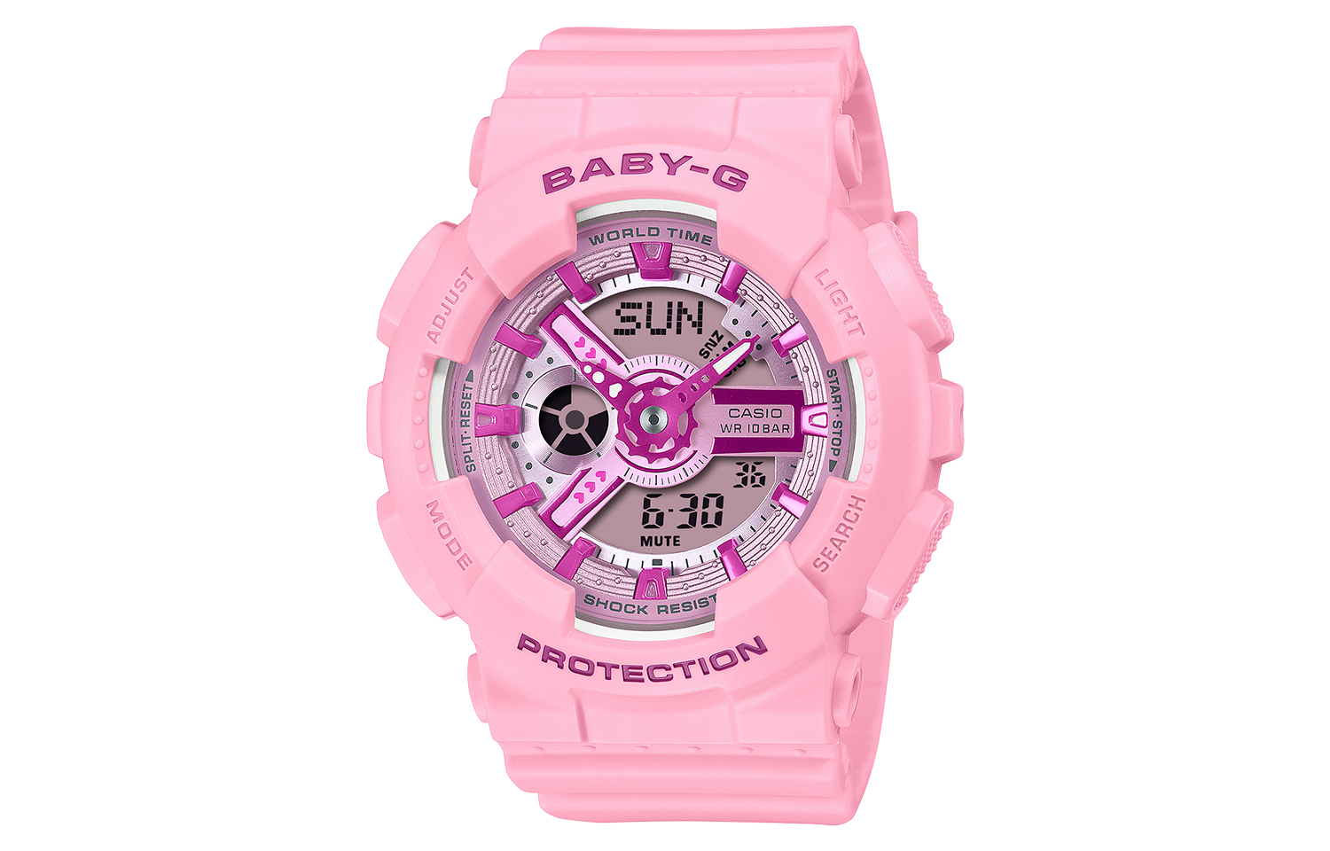 

Часы с кварцевым механизмом Женские часы Розовый циферблат CASIO