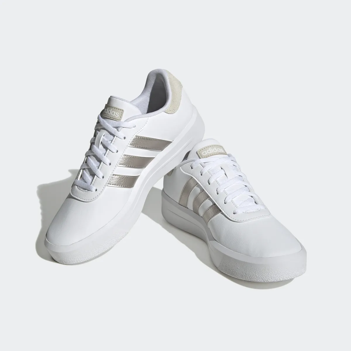 

Спортивные кроссовки adidas "CORT PLATFORM" Adidas Sportswear, цвет Cloud White / Champagne Metallic / Aluminium
