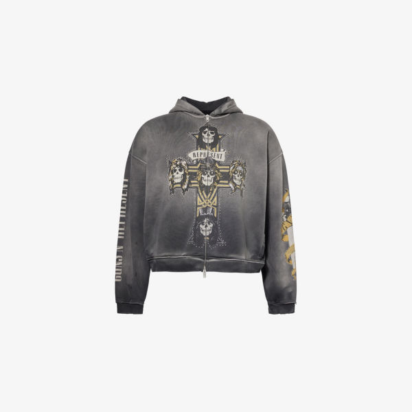 

Represent x Guns N' Roses эксклюзивный тур худи на молнии из хлопкового джерси Represent, черный