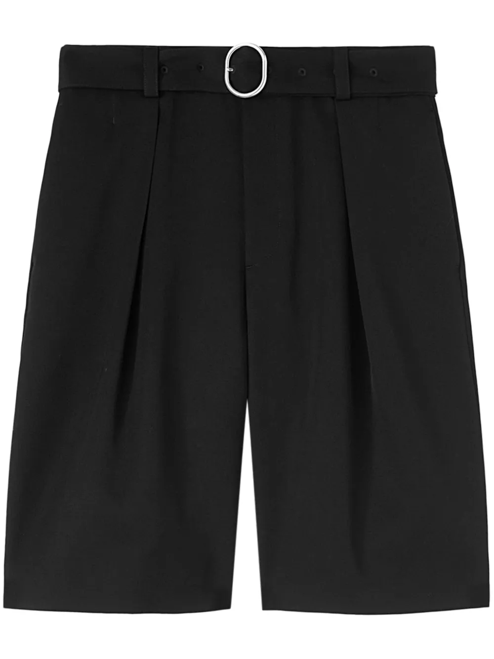 

Шерстяные шорты строгого кроя JIL SANDER, черный