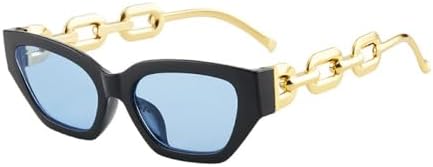 

Модные солнцезащитные очки 2027 года для женщин, винтажные очки, черные солнцезащитные очки для женщин с защитой от УФ-излучения UV400, золотистые очки MTZJH, Black Blue