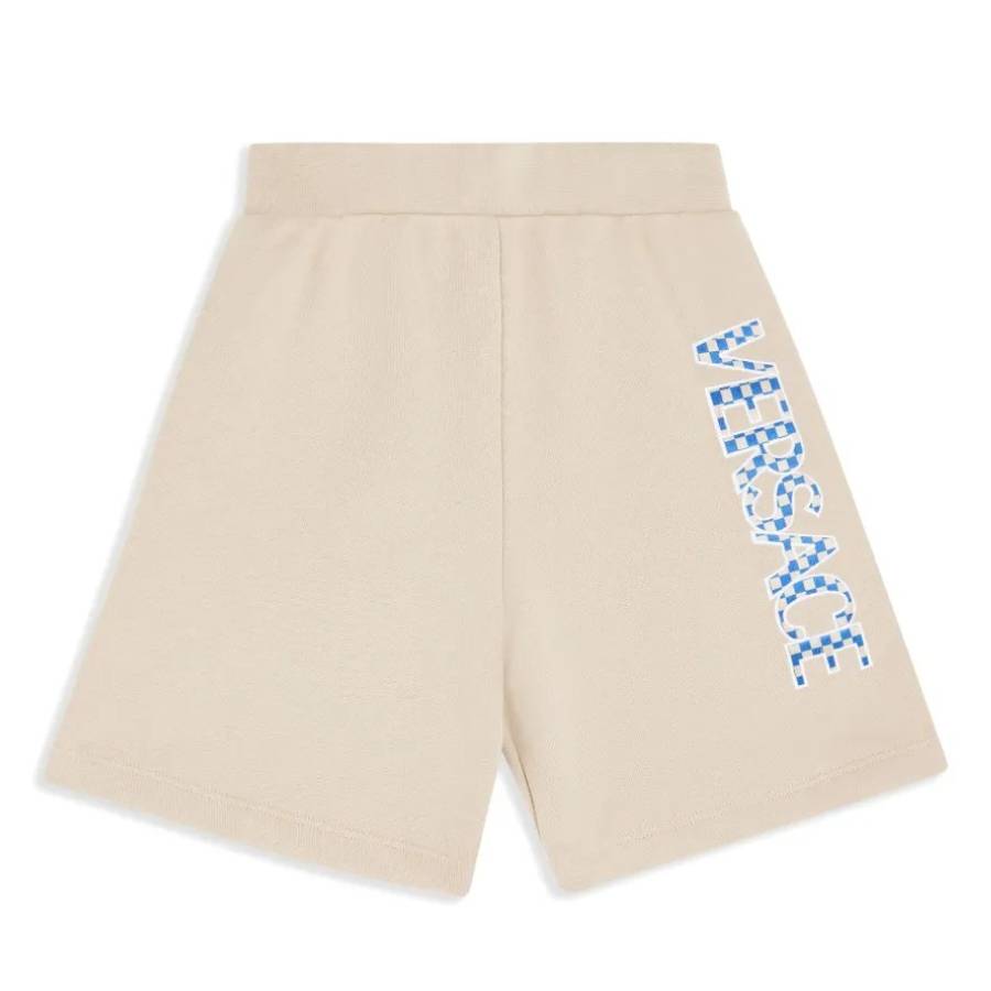 

Молодые Versace Мальчики Боковой логотип Хлопковые шорты Young Versace, бежевый