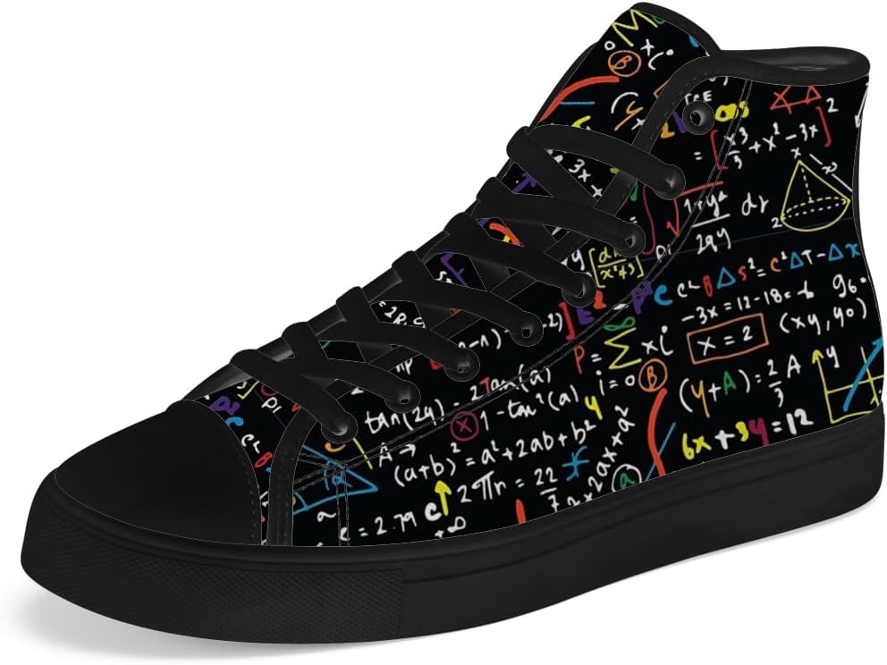 

Кеды Chebing для мужчин и женщин, высокие холщовые кроссовки, обувь для учителей, высокие кроссовки на шнуровке, повседневная обувь, черный