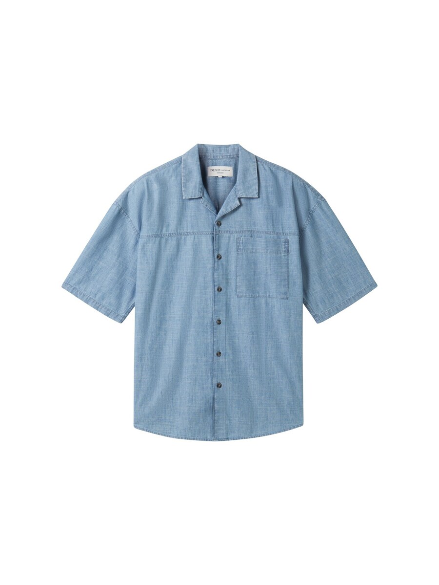 

Повседневная рубашка TOM TAILOR DENIM Comfort fit Button Up Shirt Chambray, светло-синий