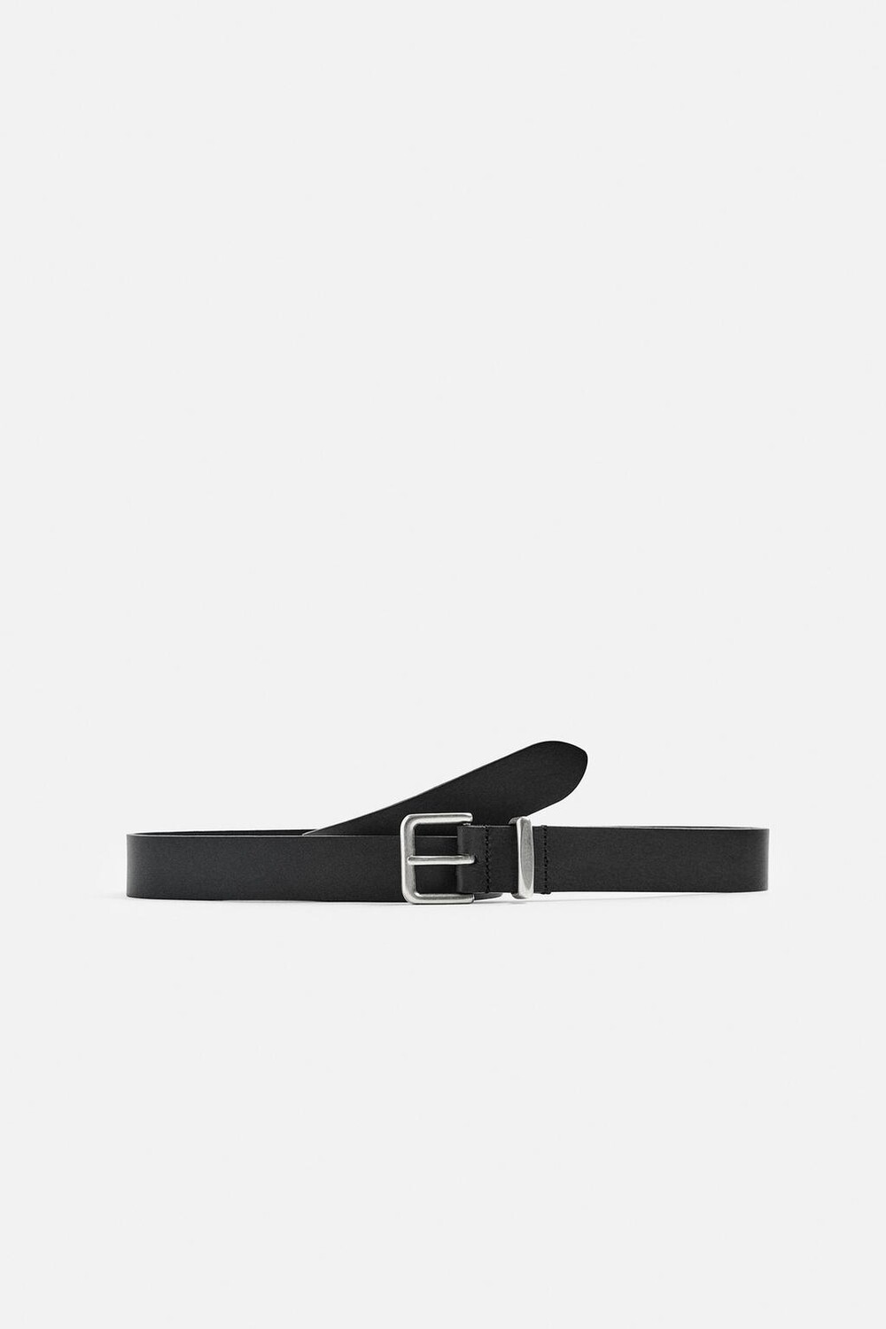

Кожаный ремень ZARA, черный