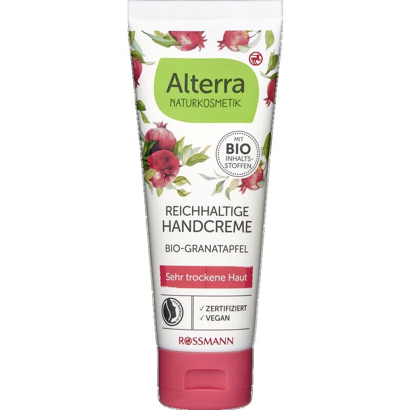 

Насыщенный органический крем для рук с гранатом Alterra NATURKOSMETIK, 75 ml