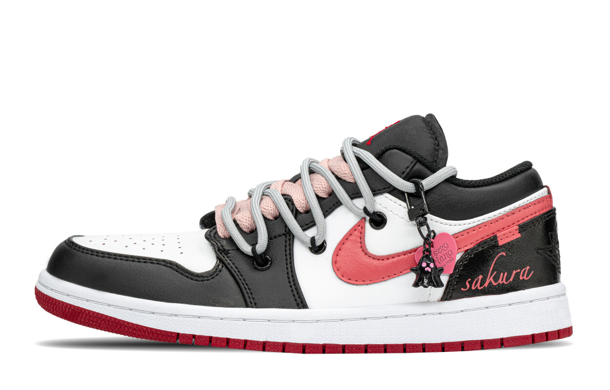 

Кроссовки Air JORDAN 1 Vintage Basketball Shoes Women's Low-Top Black Pink, Черный, Кроссовки Air JORDAN 1 Vintage Basketball Shoes Women's Low-Top Black Pink
