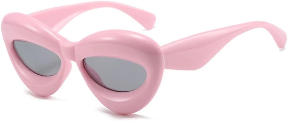 

Ретро-солнцезащитные очки конфетных цветов для женщин, роскошные, модные, с широкими дужками, для мужчин, в стиле панк, трендовые, с защитой от УФ-излучения UV400 UUPTTPL, Pink Grey