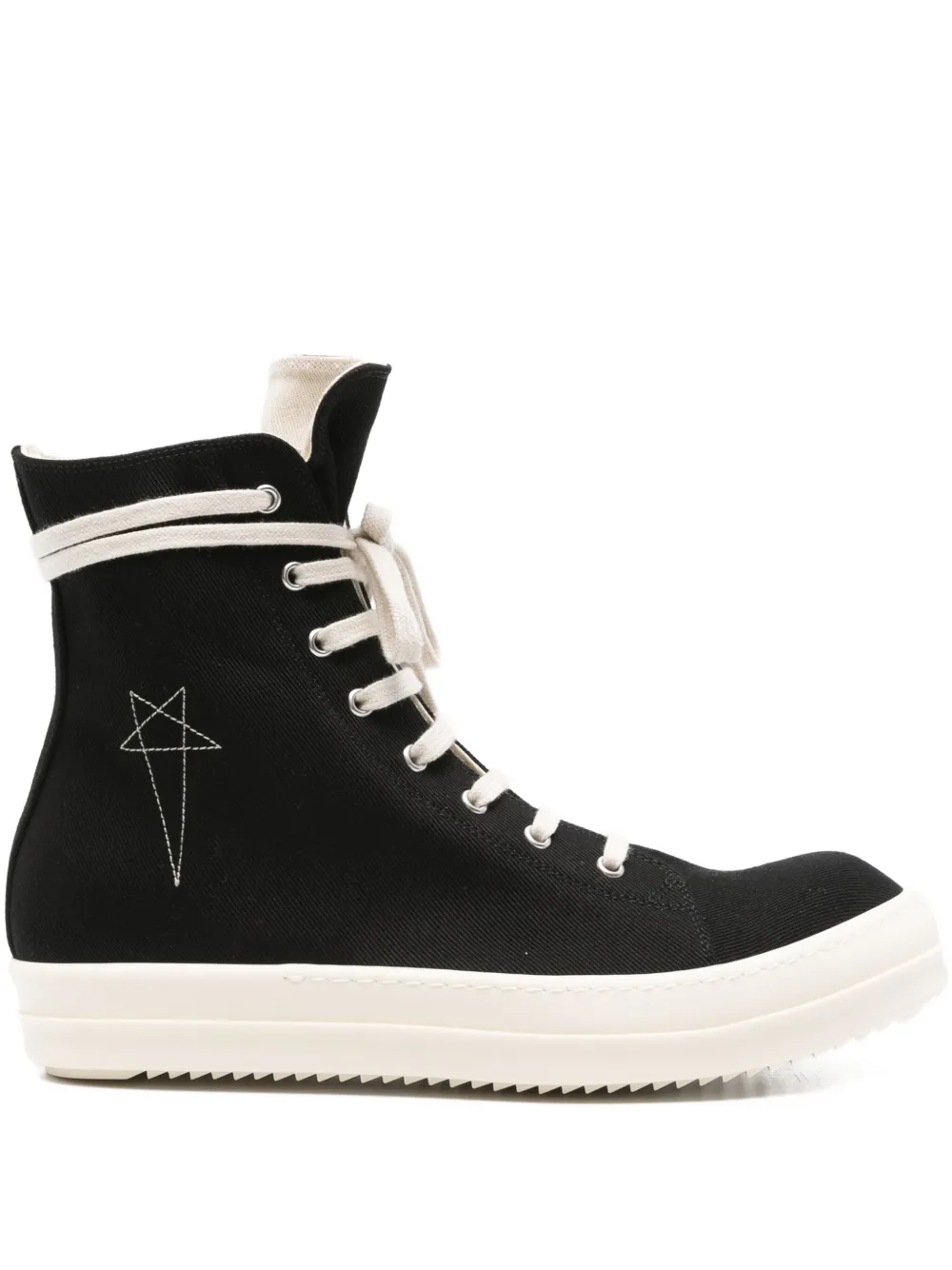

Кеды на молнии с вышивкой Rick Owens DRKSHDW, черный