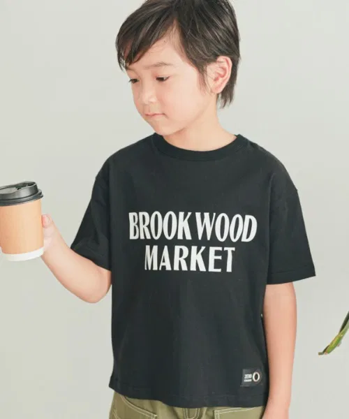 Детская футболка ZERO standerd BROOK WOOD MARKET белая — фото 4
