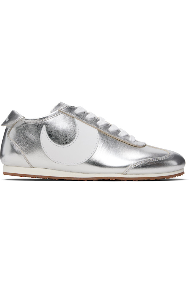 

Металлические кожаные кроссовки MS Astra Marine Serre, серебро