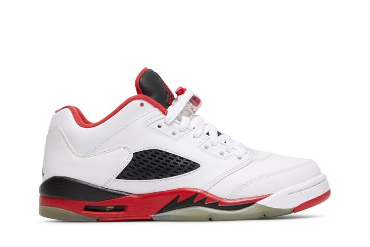 

Кроссовки Air Jordan 5 Retro Low GS 'Fire Red' 2016, белый