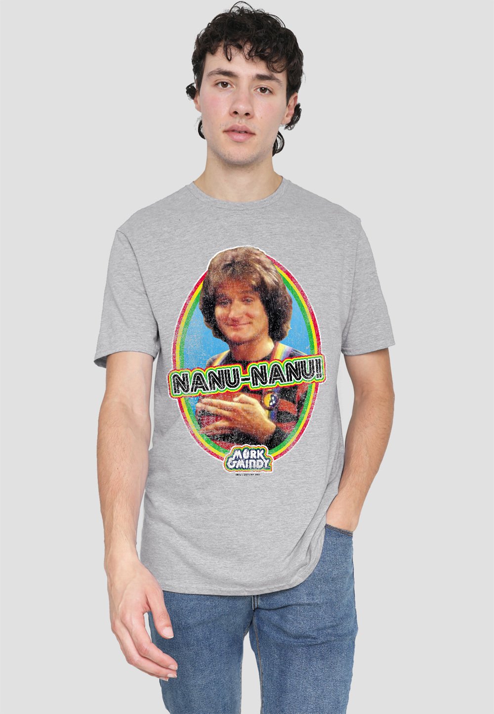 

Футболка с принтом MORK & MINDY Cotton Soul, серый