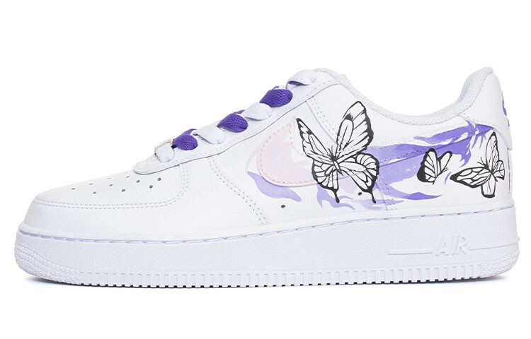

Кроссовки Nike Air Force 1 Skateboard Shoes Women's Low-Top White Purple/Black Pink