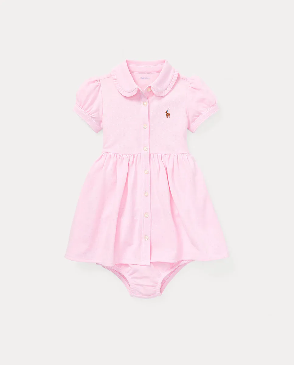 

Платье Оксфорд из хлопка для девочки с панталонами Polo Ralph Lauren, цвет Rosa claro