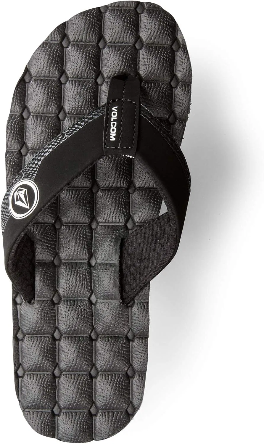Мужские шлепанцы Volcom с откидной спинкой, Black White Bwh — фото 2