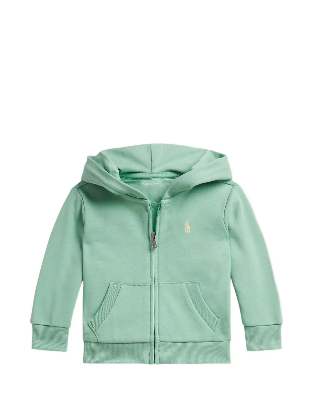 Костюм из французского махрового трикотажа на молнии Polo Ralph Lauren Kids, зеленый — фото 3