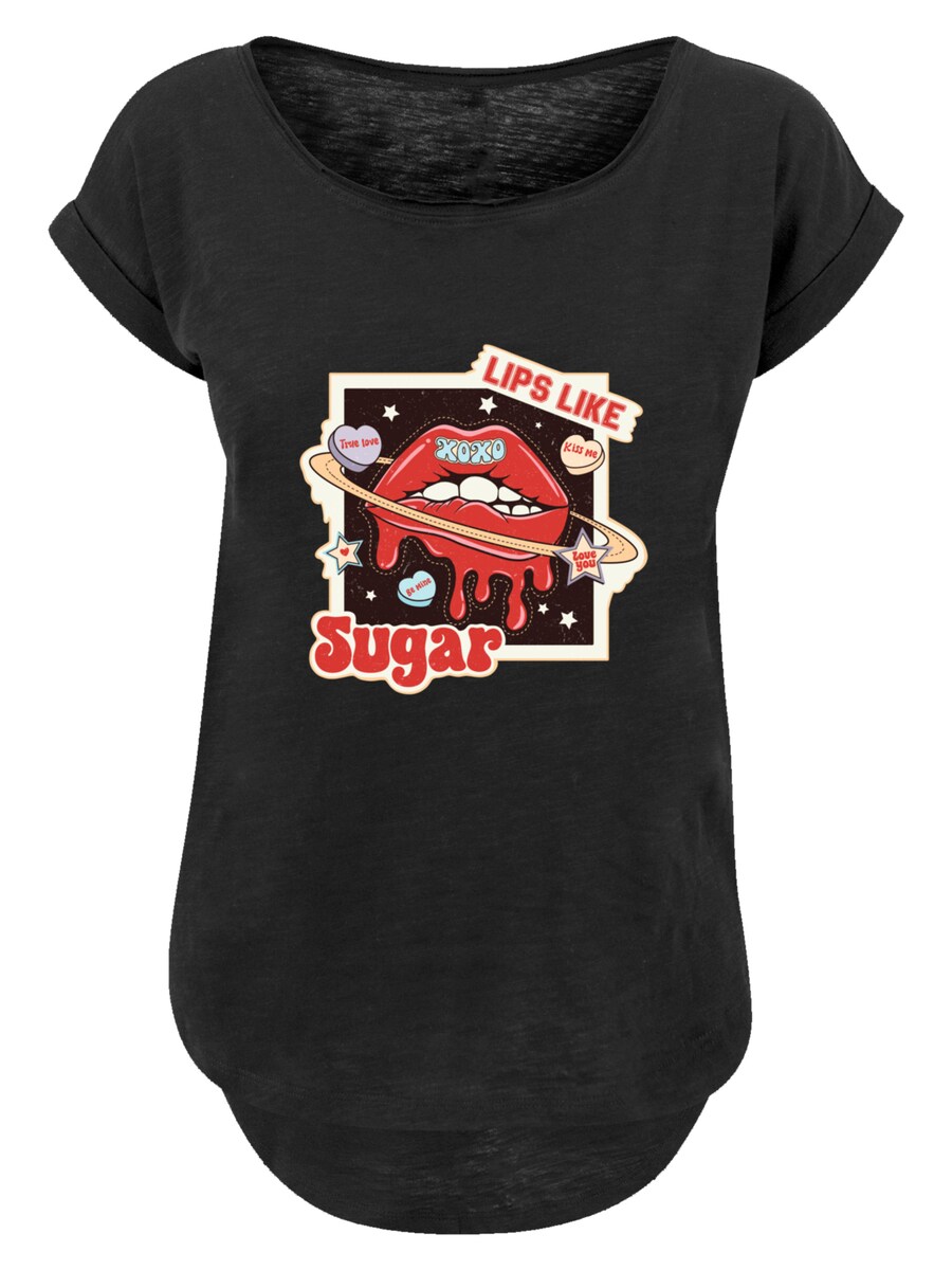 

Рубашка F4NT4STIC Lips Like Sugar Valentinstag, черный