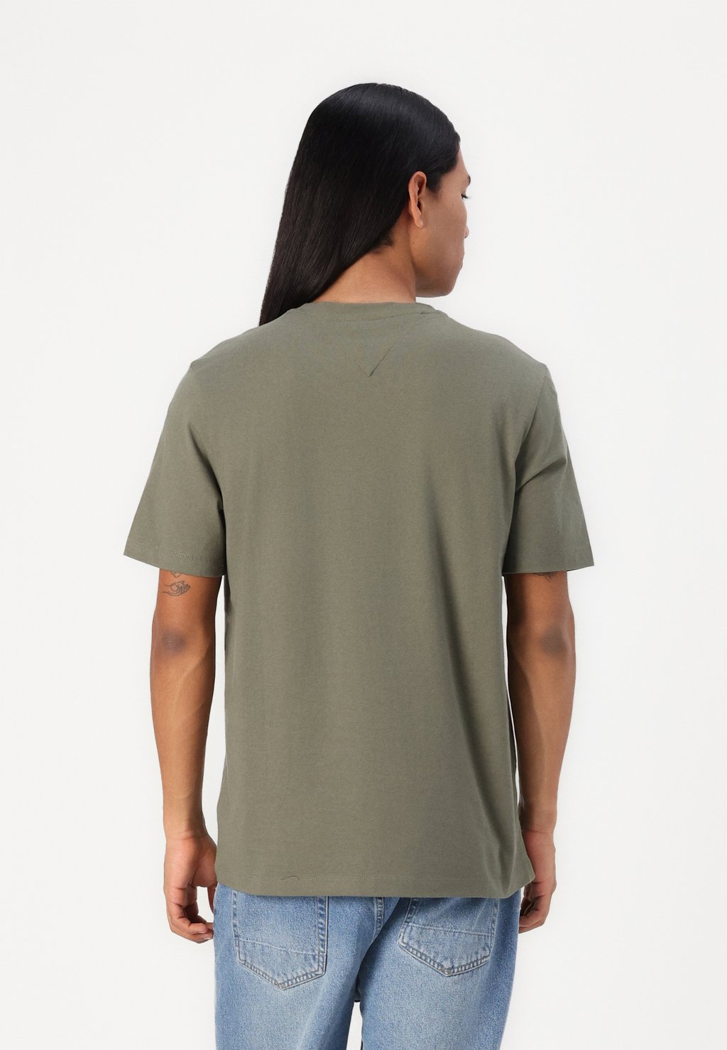 Базовая футболка SEASONAL SOLID TEE Tommy Hilfiger, темно-зеленый — фото 3