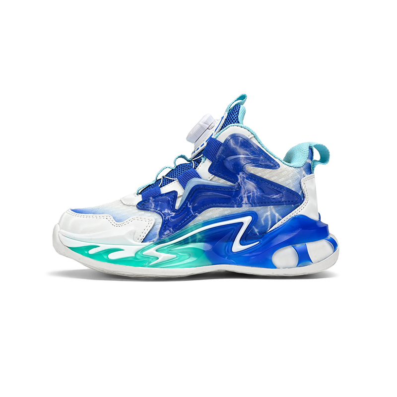 

Баскетбольные кроссовки средней высоты с амортизацией ударов и износостойкостью для детей D&W, синий