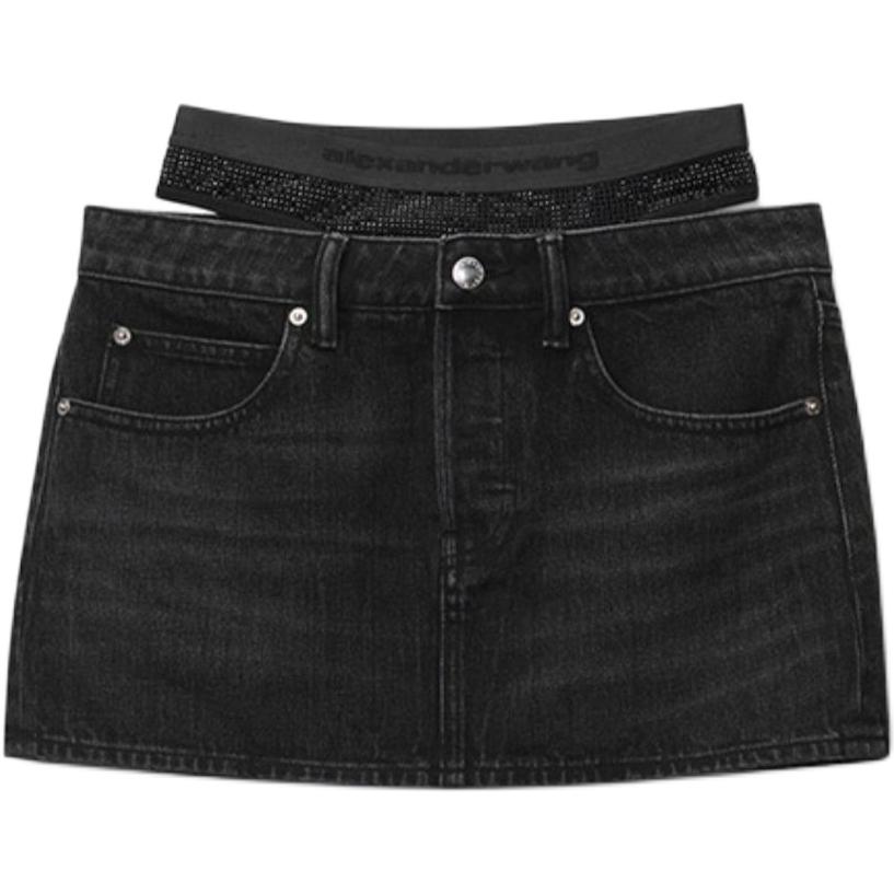 

Многослойная мини-юбка Prestyle Hotfix Alexander Wang, Distressed Gray