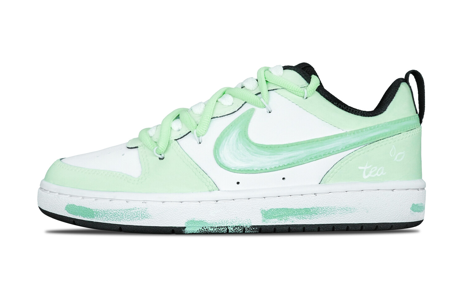 

Кроссовки Nike Court Borough Skateboard Shoes Women's Low-Top White, Зеленый, Кроссовки Nike Court Borough Skateboard Shoes Women's Low-Top White