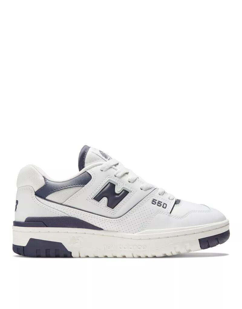 

Бело-темно-синие кроссовки New Balance 550, Синий, Бело-темно-синие кроссовки New Balance 550