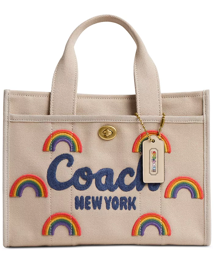 

Грузовая сумка-тоут 26 с радугой COACH, коричневый