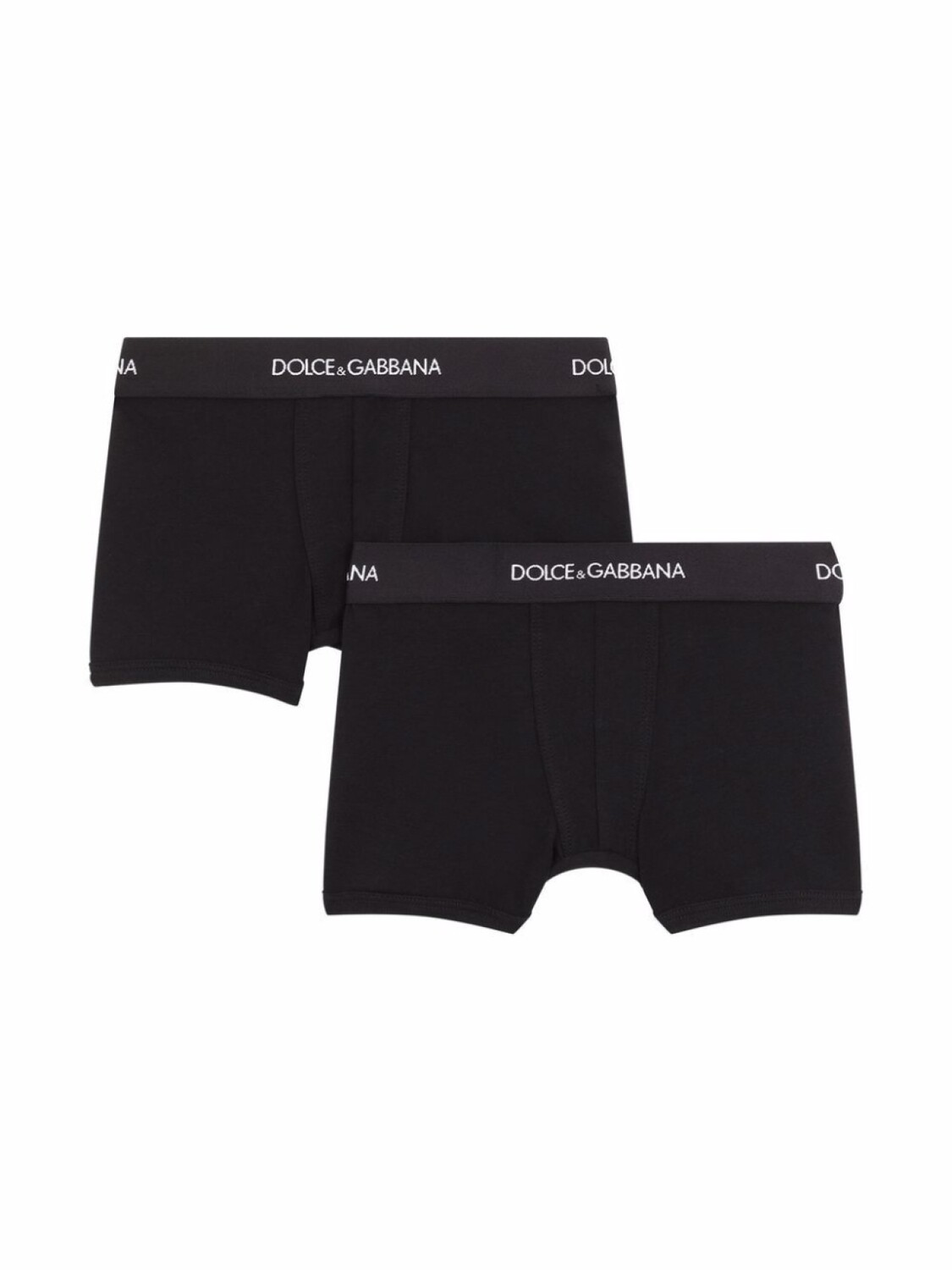 

Dolce & Gabbana Kids комплект из двух боксеров с логотипом, черный