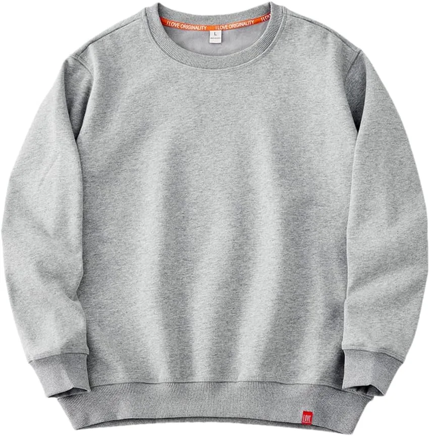 

Dninmim мужской простой свитшот с круглым вырезом и длинным рукавом